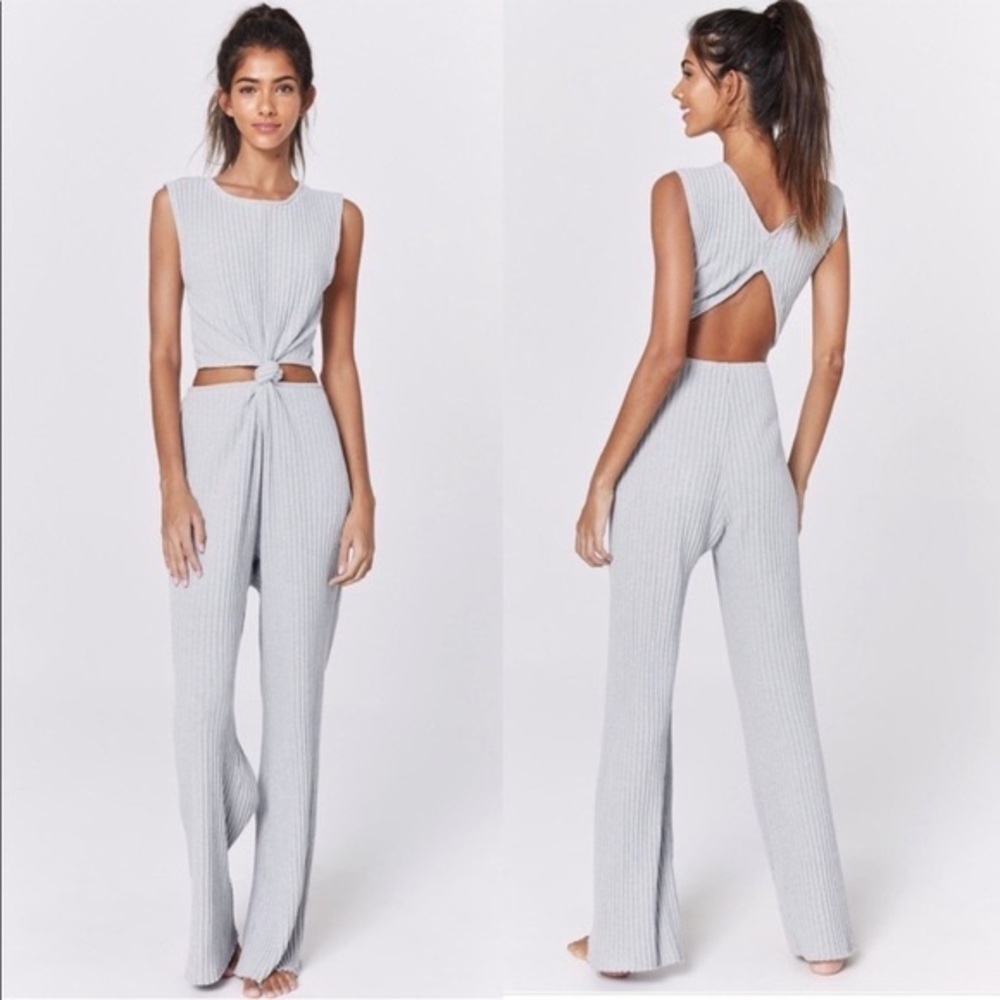 Light grey Isa Rib Jumpsuit
